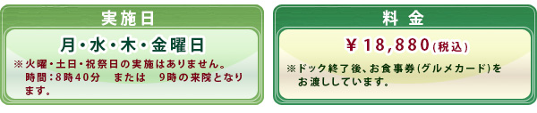 実施日＆料金